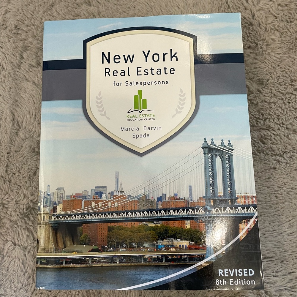 New York Real estate for salespersons (2) books for salesperson and broker exam